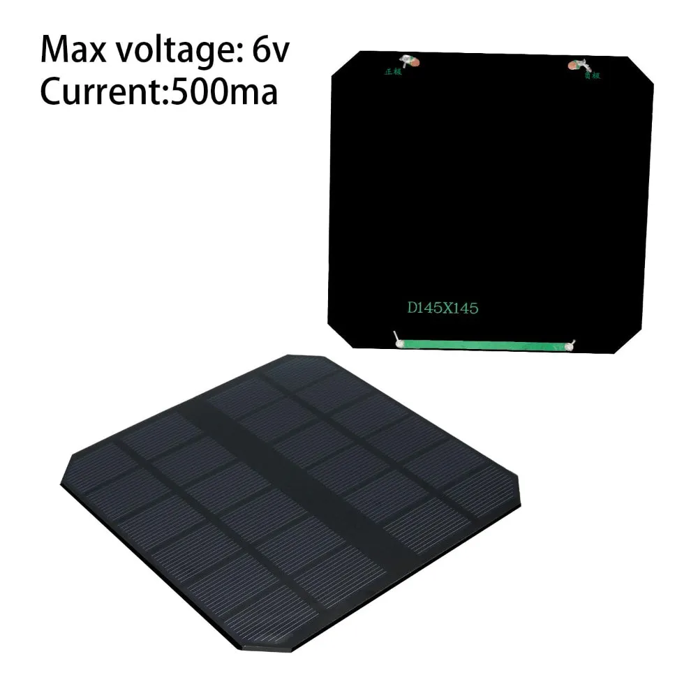 10cm Pet Solar Pannel 145x145 6V 500mA for educational Kits