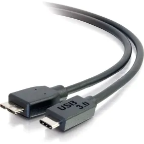 10Ft Usb 3.0 (Usb 3.1 Gen 1) Usb-C To Usb Micro-B Cable M/M - Black