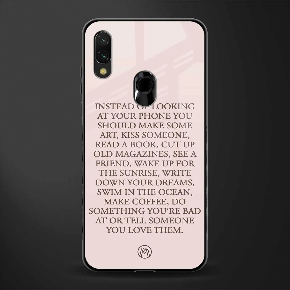 11 Things To Do Phone Case for Redmi Note 7 Pro | Glass Case