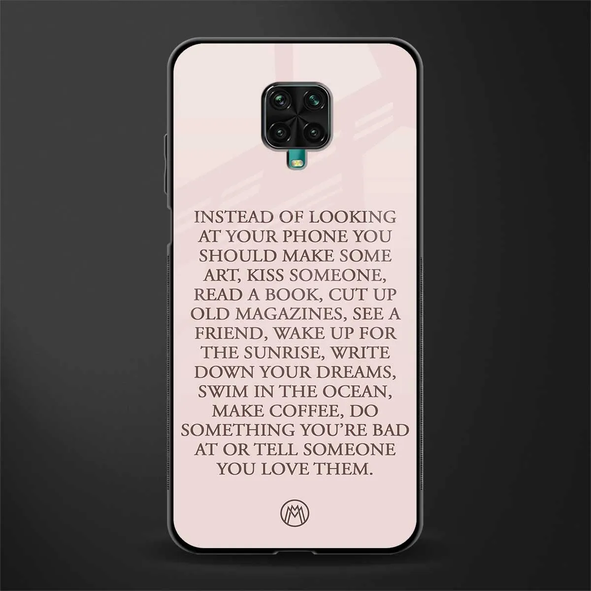 11 Things To Do Phone Case for Redmi Note 9 Pro | Glass Case