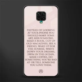 11 Things To Do Phone Case for Redmi Note 9 Pro | Glass Case