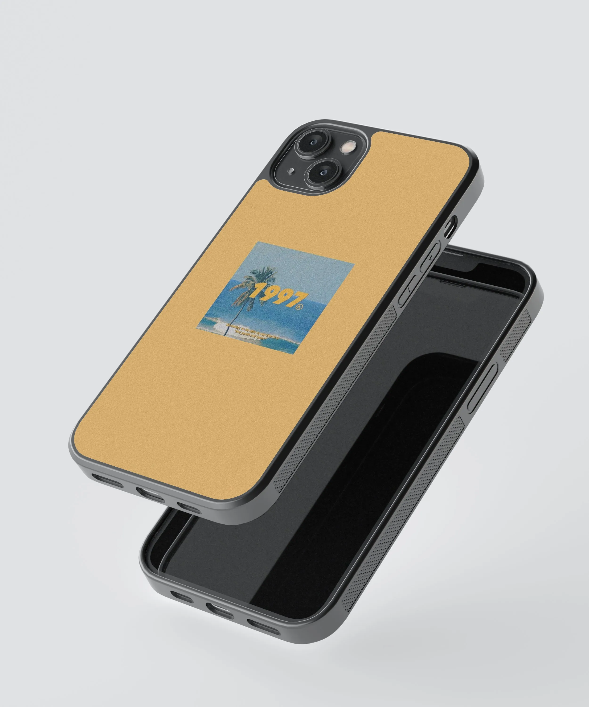 1997 Beach Polaroid Glass Phone Case Cover