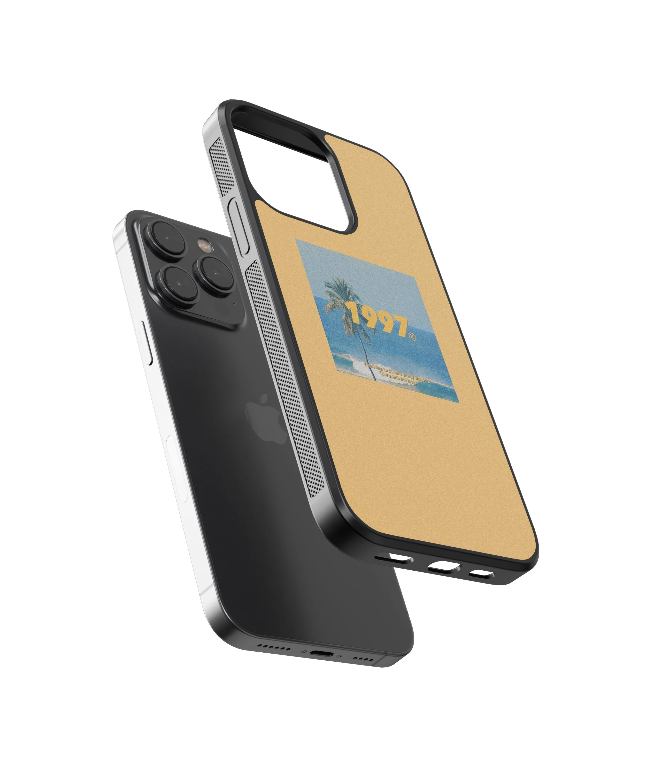 1997 Beach Polaroid Glass Phone Case Cover