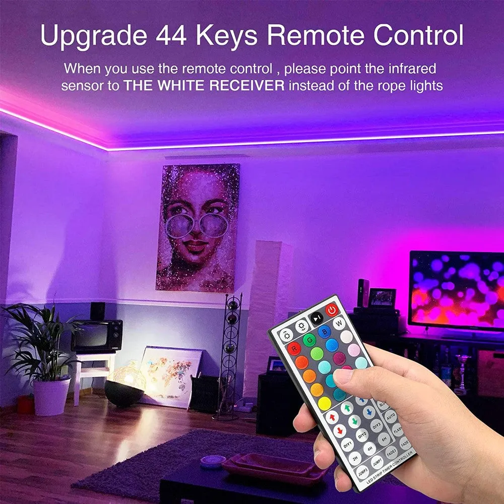 2-Pack: 65.6 Ft. RGB Strip Lights with 44 Mode Remote