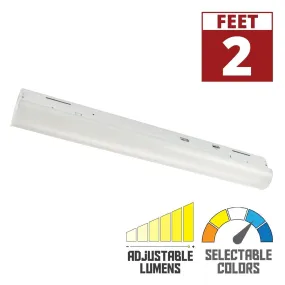 2ft LED Strip Light Fixture, 15/25 Watts, 3300 Lumens, 35K/40K/50K, 120-277V