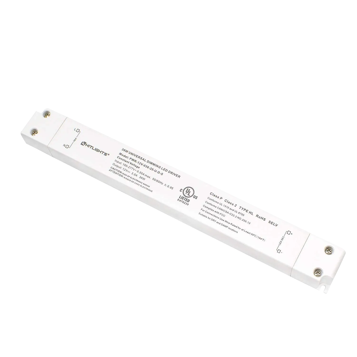 36 Watt S-Series Dimmable Driver (Electronic, UL) - 12 Volt