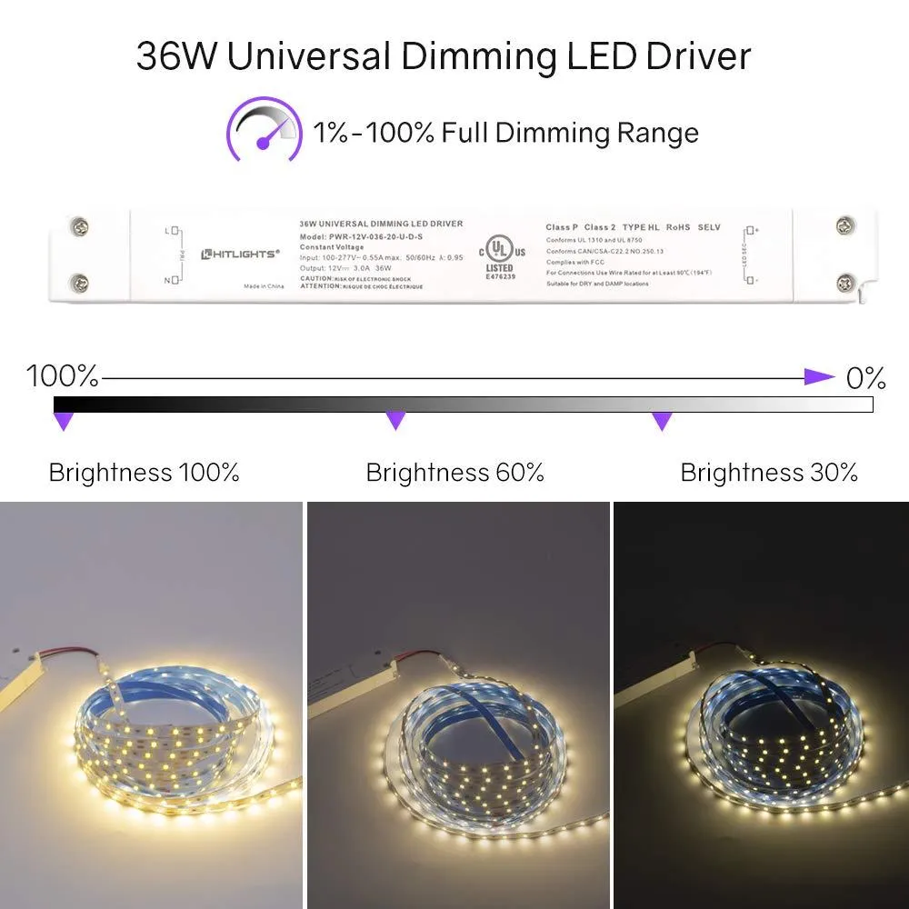 36 Watt S-Series Dimmable Driver (Electronic, UL) - 12 Volt