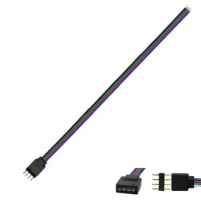 4 Pin RGB LED Strip & Neon Flex Connector 12V/ 24V with 0.5m Extension Cable