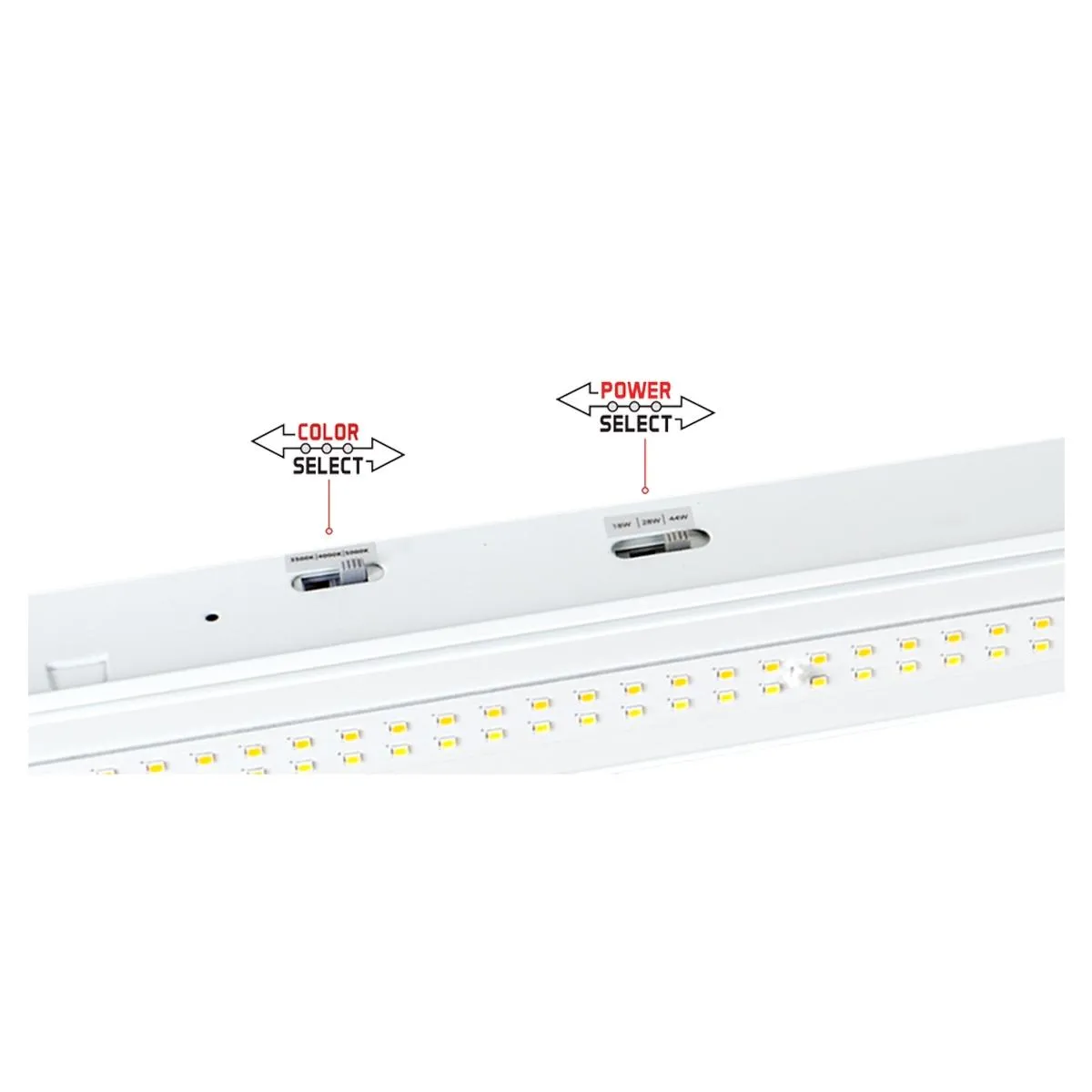 4ft LED Strip Light Fixture, 6000 Lumens, 35K/40K/50K, 120-277V