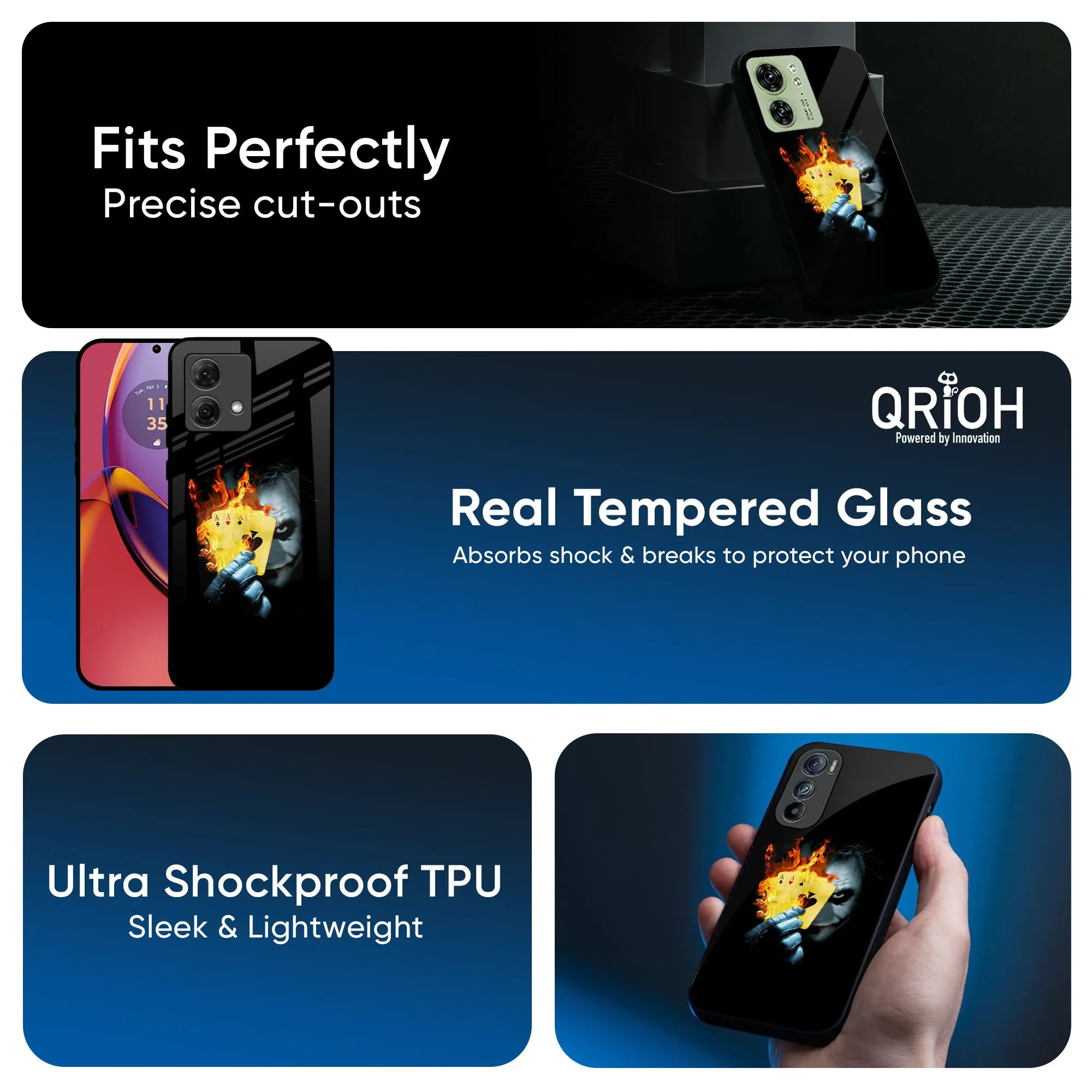 AAA Joker Glass Case for Motorola Edge 30