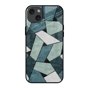 Abstact Tiles Glass Case for iPhone 15 Plus