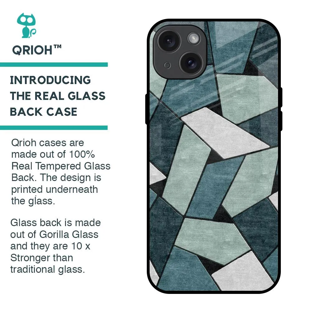 Abstact Tiles Glass Case for iPhone 15 Plus