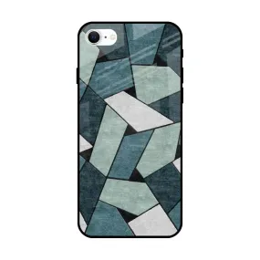 Abstact Tiles Glass Case for iPhone SE 2022