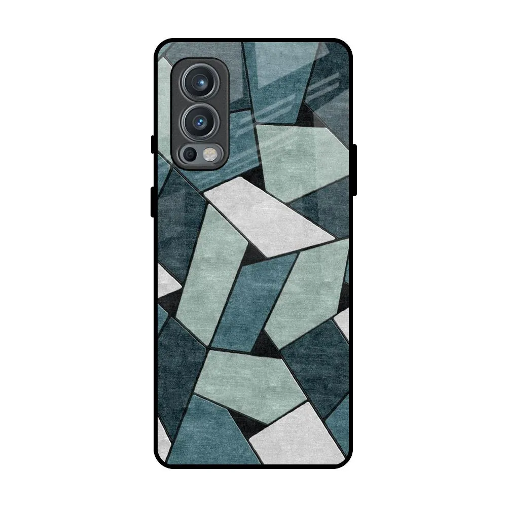Abstact Tiles Glass Case for OnePlus Nord 2