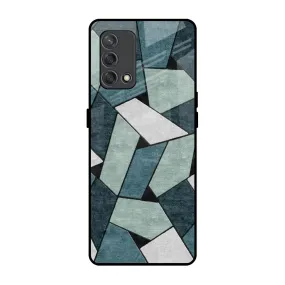 Abstact Tiles Glass Case for Oppo F19s