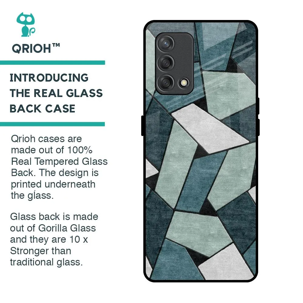 Abstact Tiles Glass Case for Oppo F19s