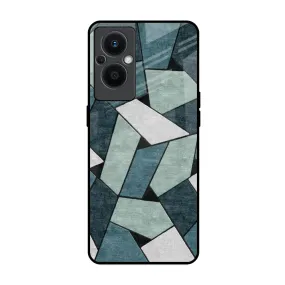 Abstact Tiles Glass Case for OPPO F21 Pro 5G