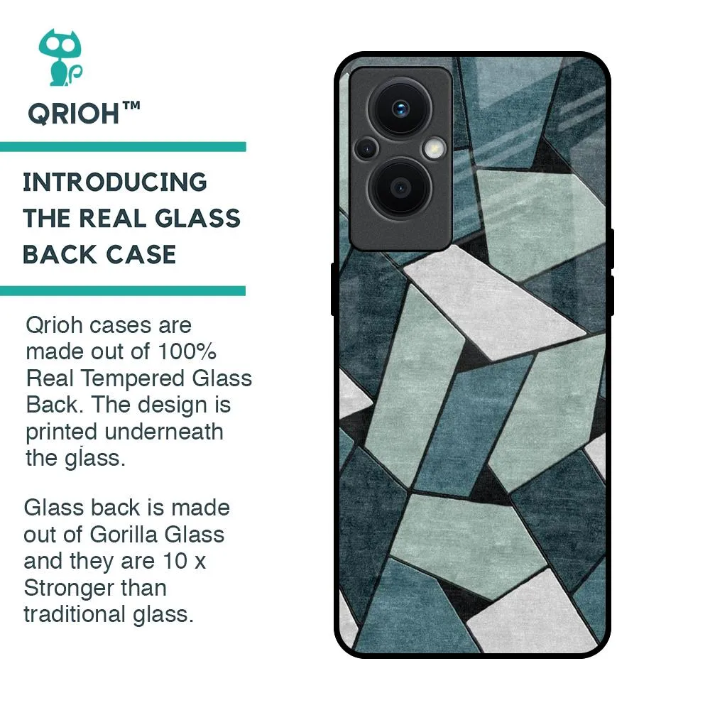 Abstact Tiles Glass Case for Oppo F21s Pro 5G