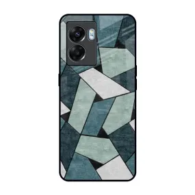 Abstact Tiles Glass Case for Oppo K10 5G