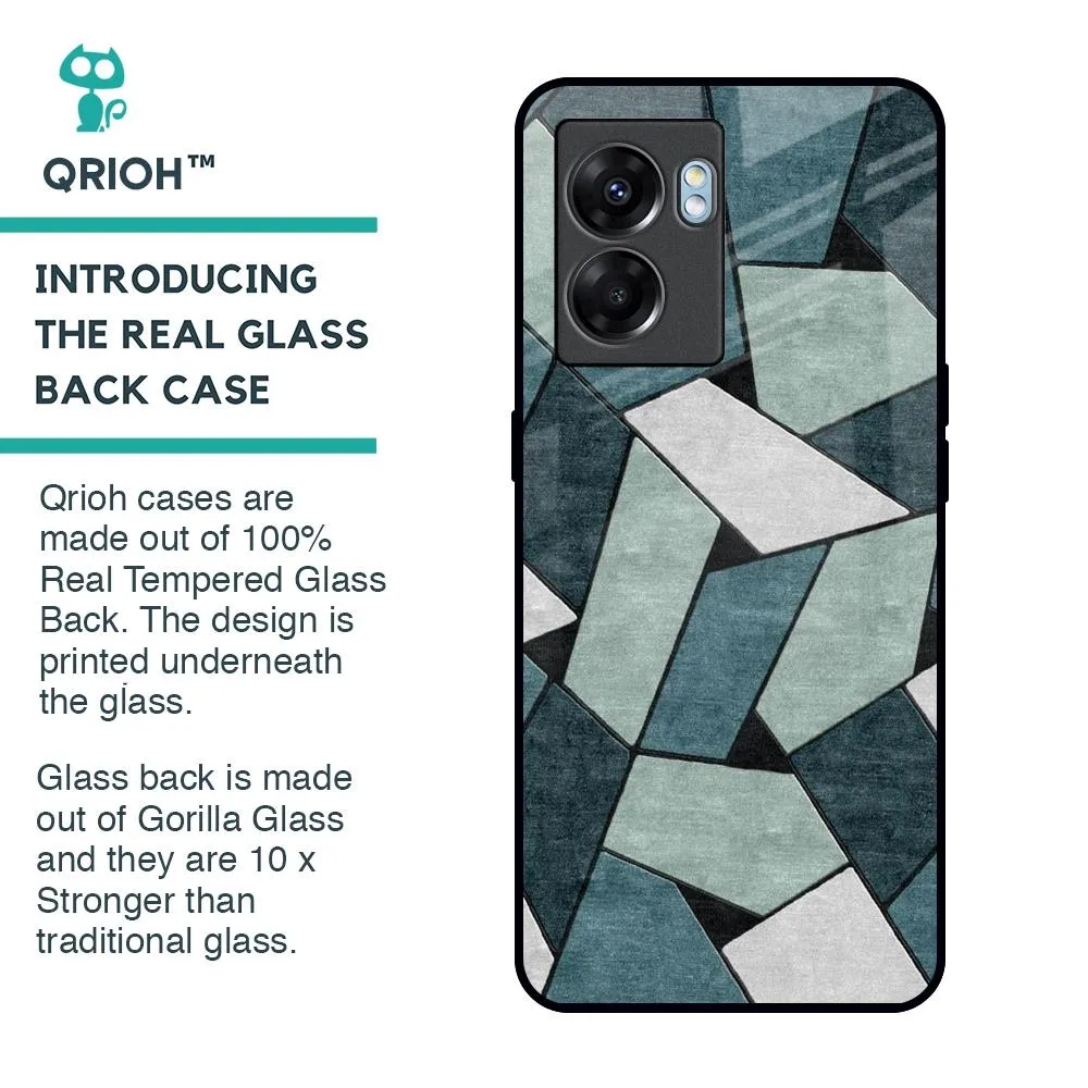 Abstact Tiles Glass Case for Oppo K10 5G