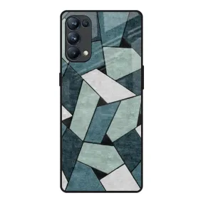 Abstact Tiles Glass Case for Oppo Reno5 Pro