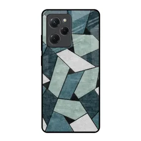 Abstact Tiles Glass Case for Poco X5 Pro 5G