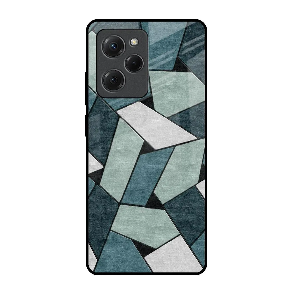 Abstact Tiles Glass Case for Poco X5 Pro 5G