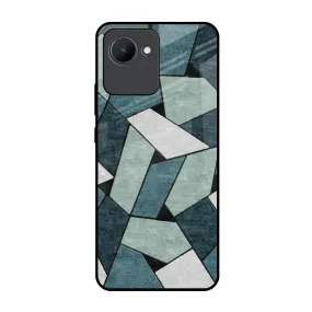 Abstact Tiles Glass Case for Realme C30