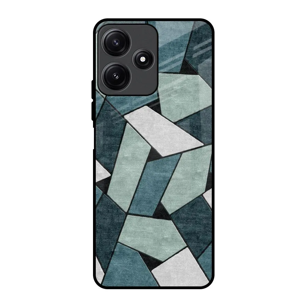 Abstact Tiles Glass Case for Redmi 12 5G