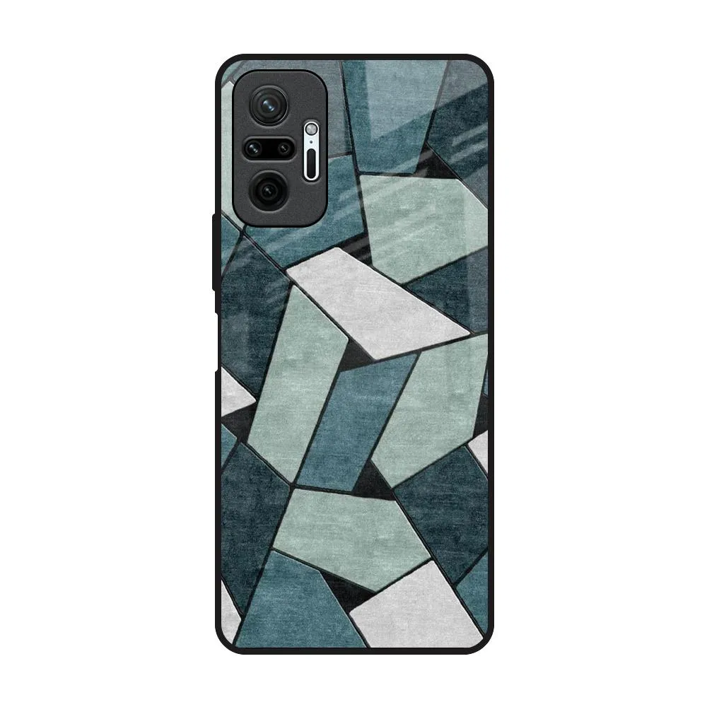 Abstact Tiles Glass Case for Redmi Note 10 Pro Max