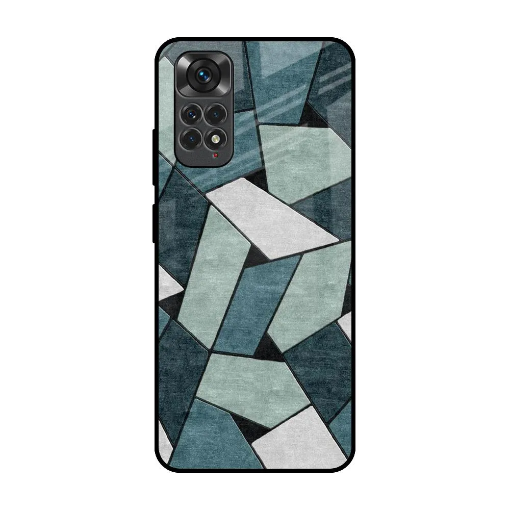 Abstact Tiles Glass Case for Redmi Note 11