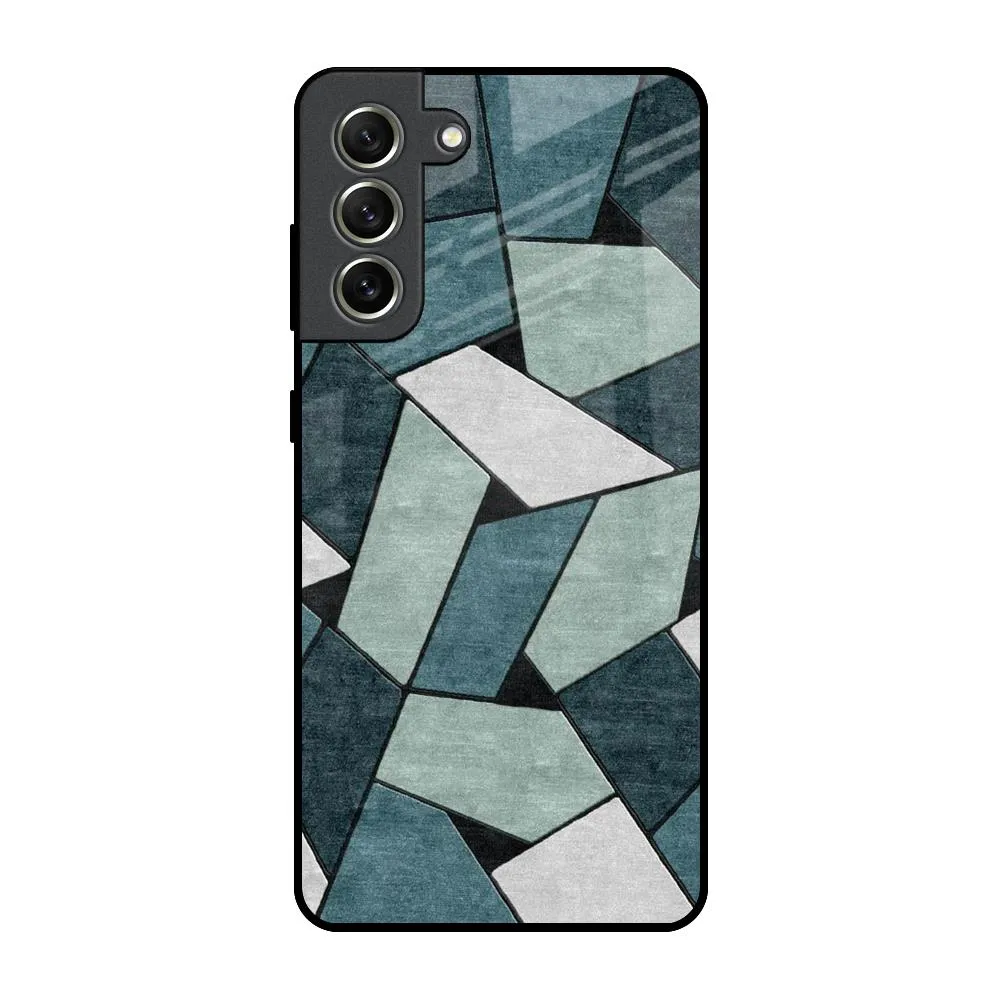 Abstact Tiles Glass Case for Samsung Galaxy S21 FE 5G