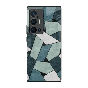 Abstact Tiles Glass Case for Vivo X70 Pro Plus