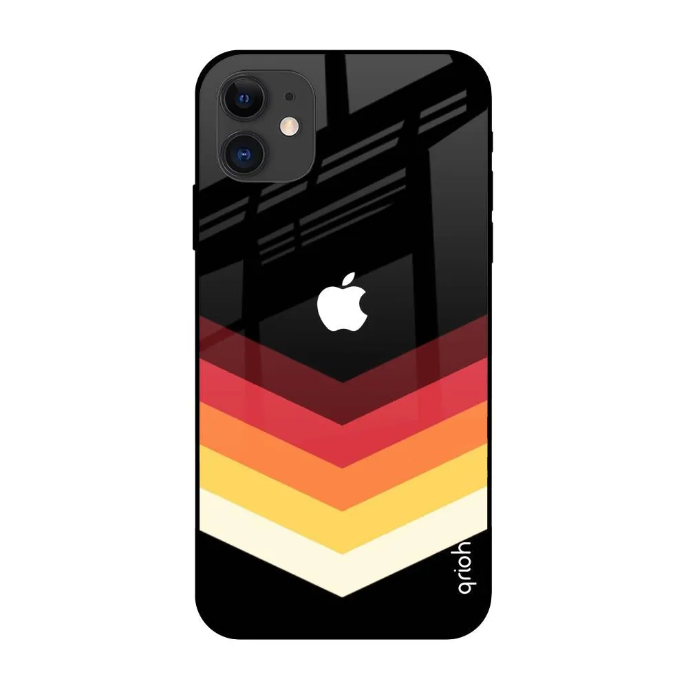 Abstract Arrow Pattern Glass Case For iPhone 12