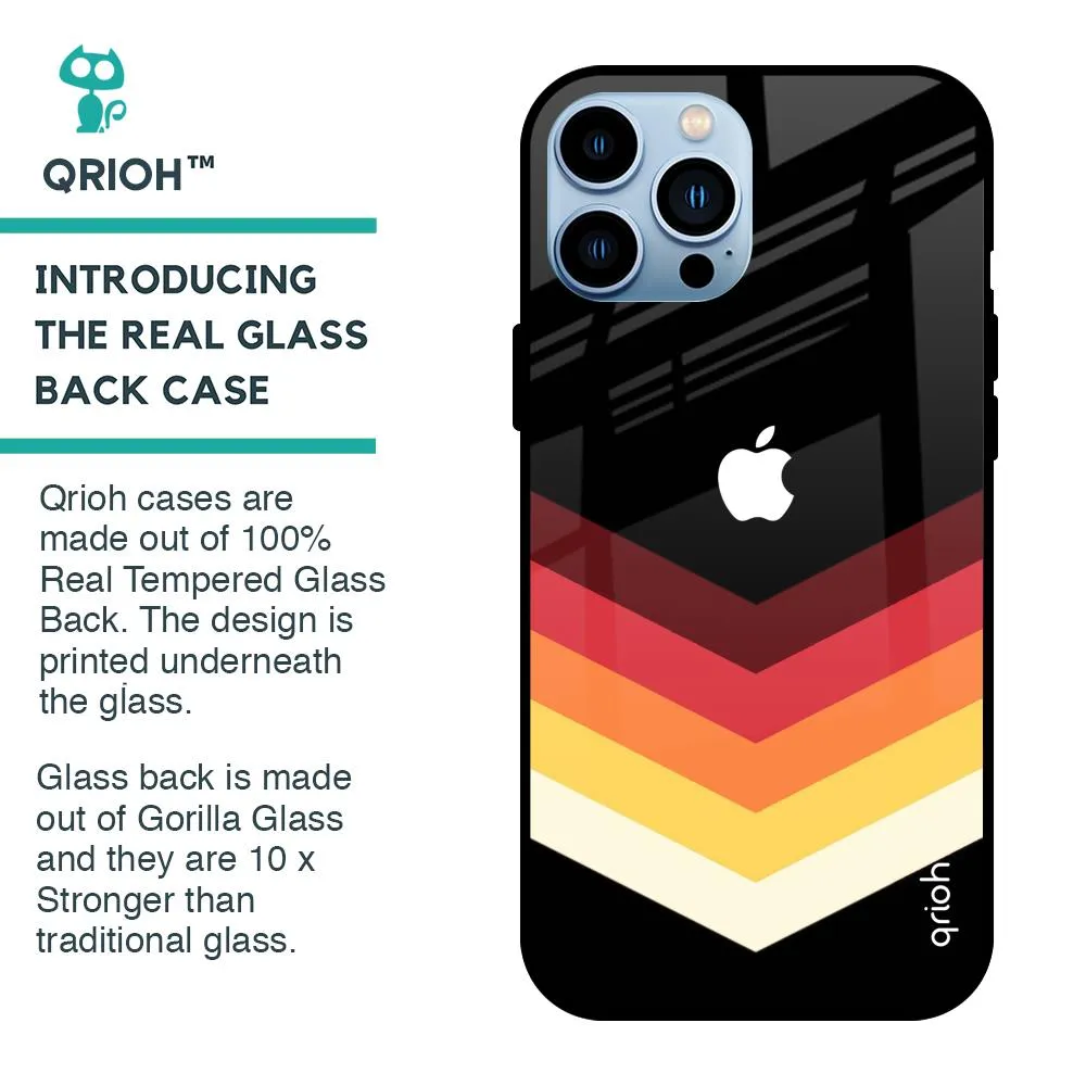 Abstract Arrow Pattern Glass Case For iPhone 13 Pro Max