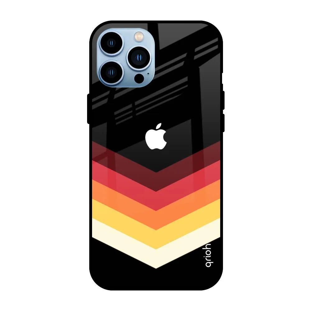 Abstract Arrow Pattern Glass Case For iPhone 13 Pro Max