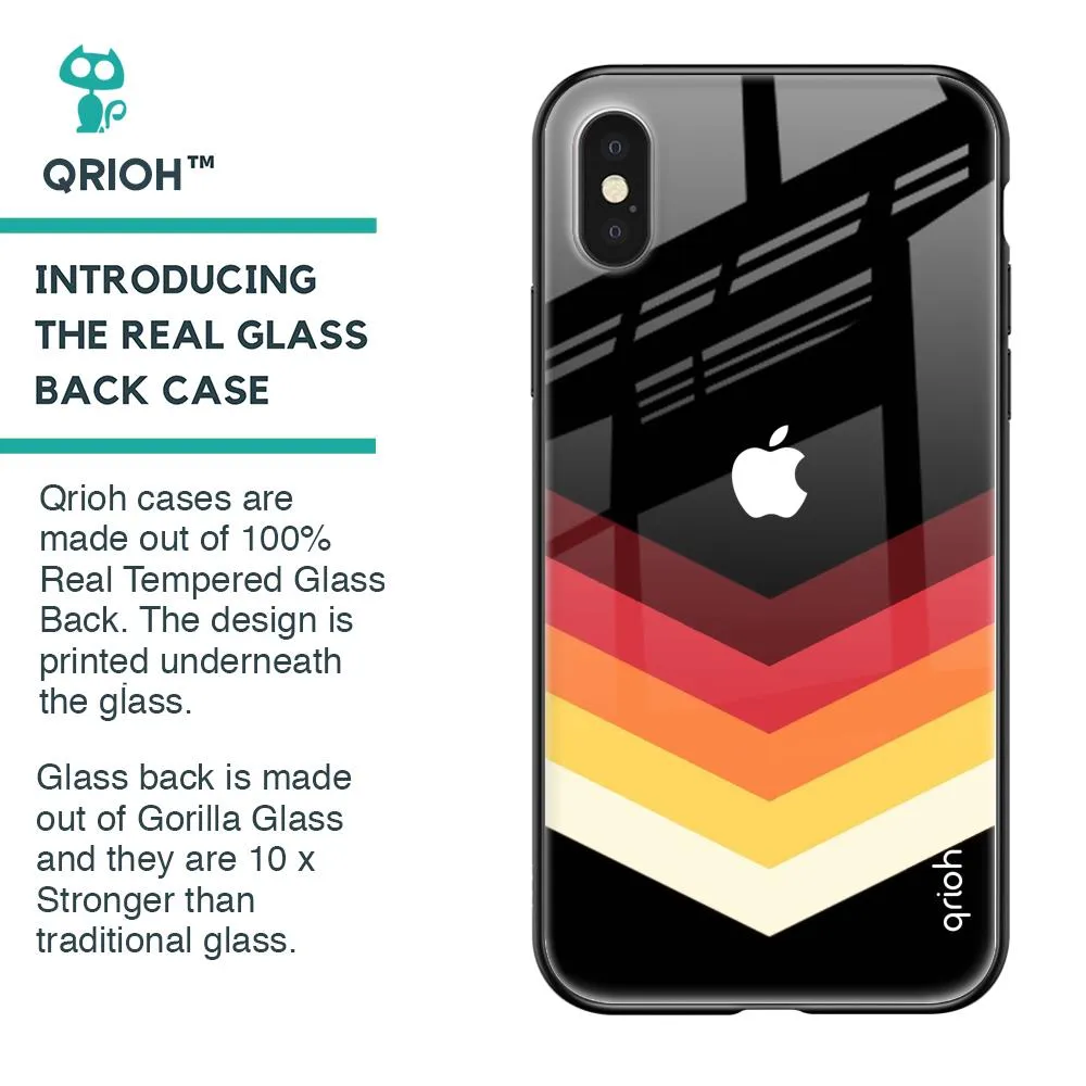 Abstract Arrow Pattern Glass Case For iPhone X