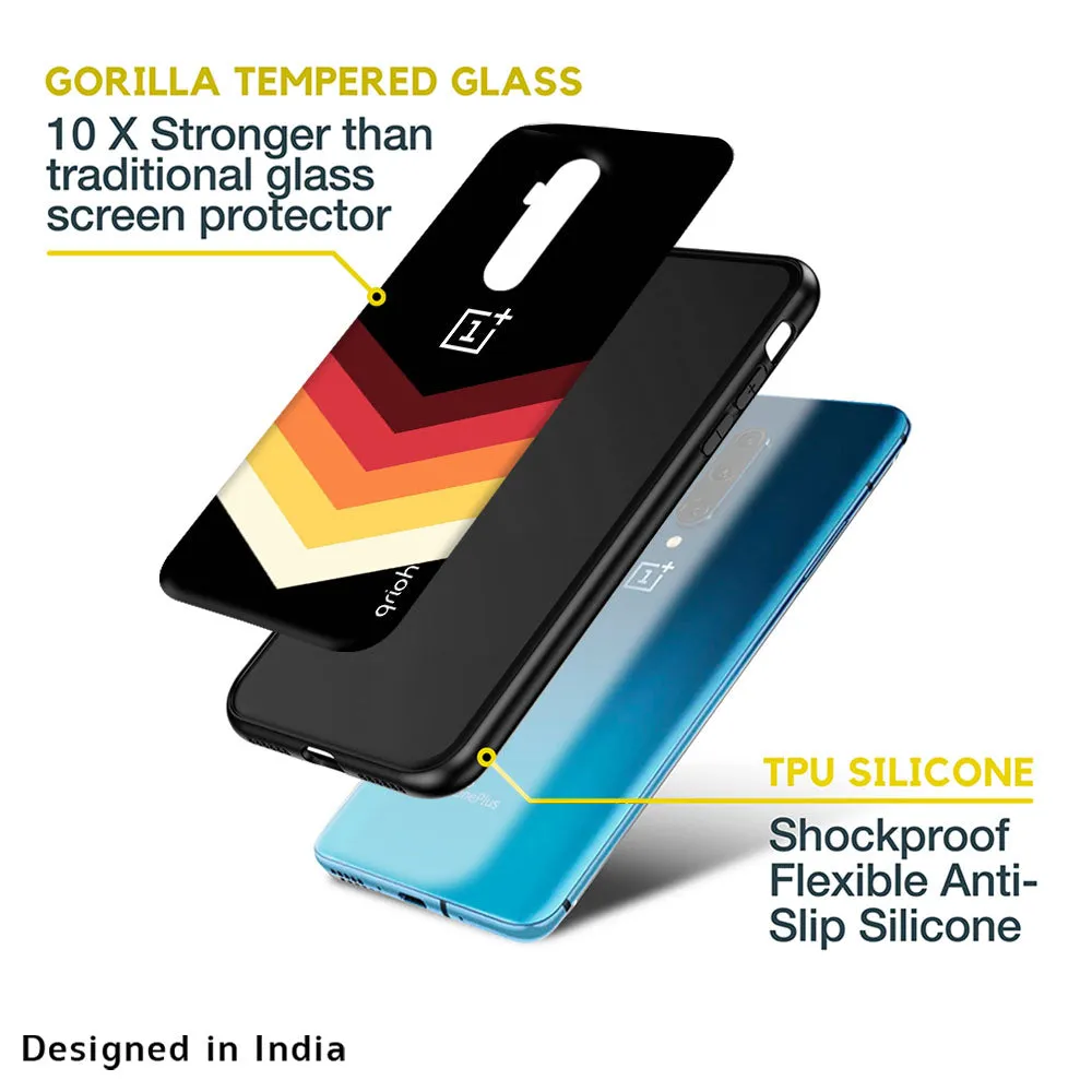 Abstract Arrow Pattern Glass Case For OnePlus 10T 5G
