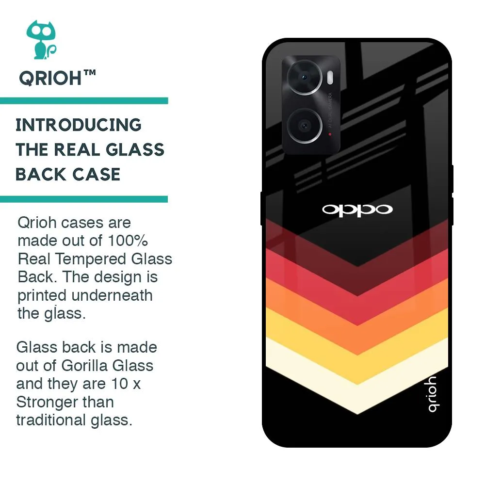 Abstract Arrow Pattern Glass Case For Oppo A76