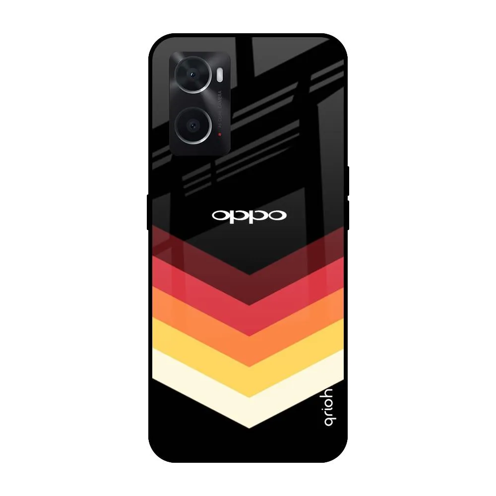 Abstract Arrow Pattern Glass Case For Oppo A76