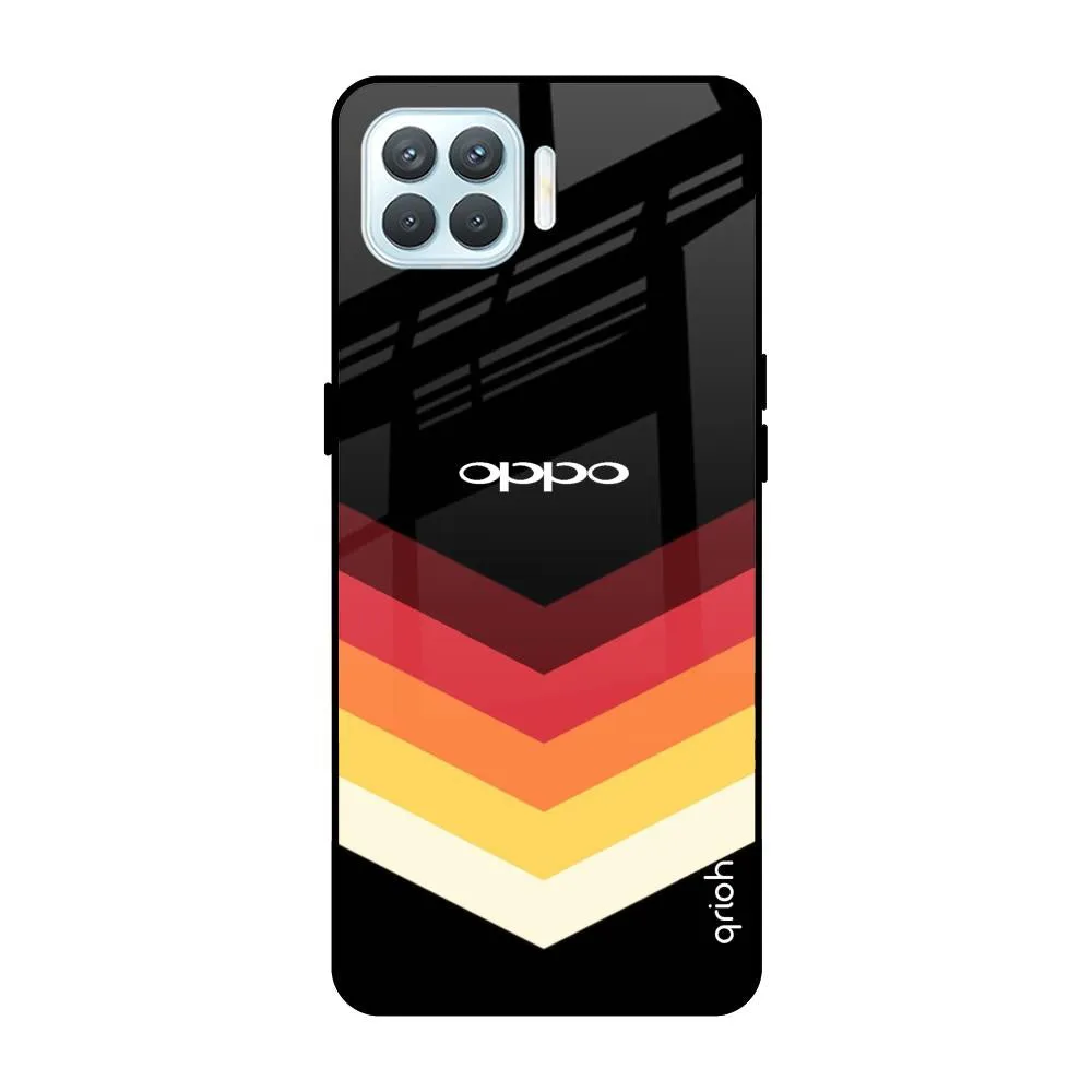 Abstract Arrow Pattern Glass Case For Oppo F17 Pro