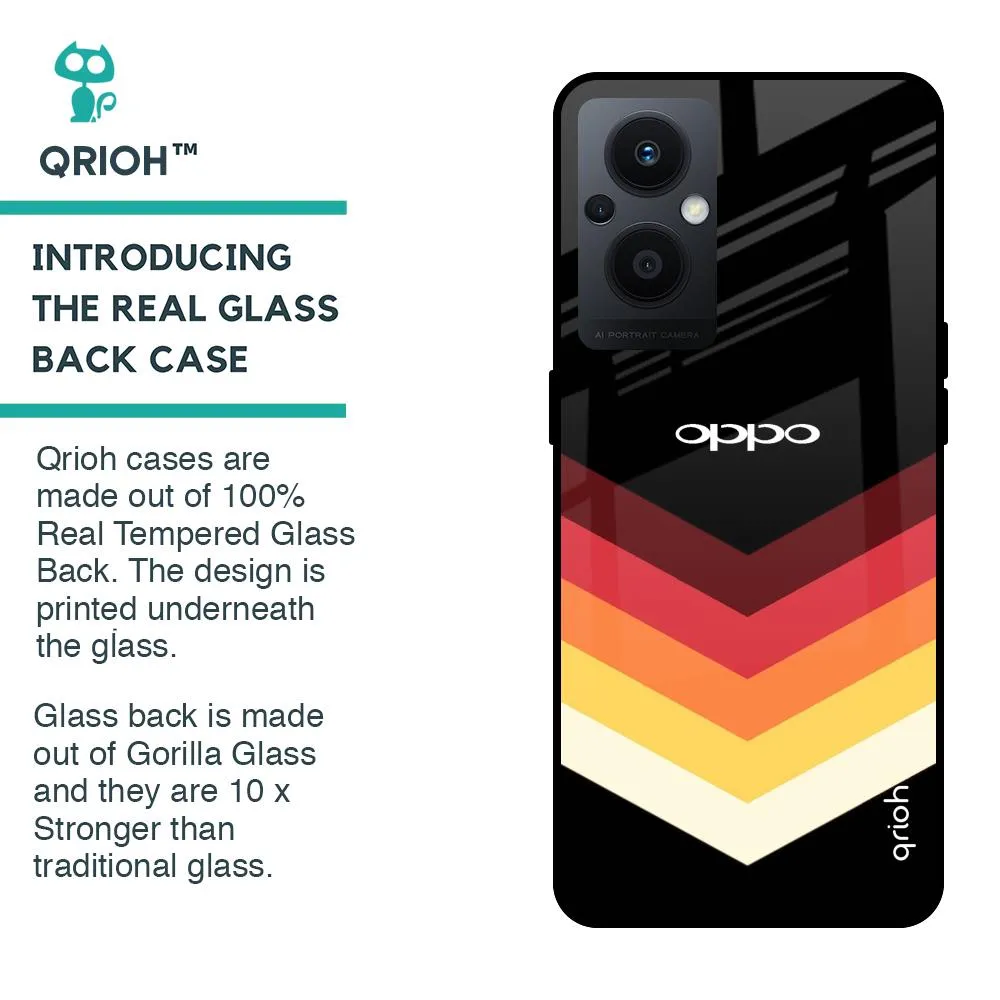 Abstract Arrow Pattern Glass Case For OPPO F21 Pro 5G