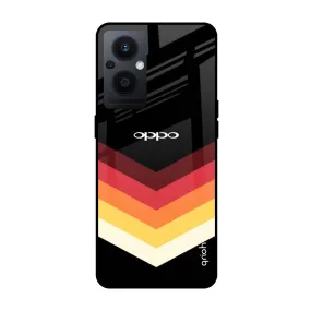 Abstract Arrow Pattern Glass Case For OPPO F21 Pro 5G