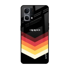 Abstract Arrow Pattern Glass Case For Oppo F21s Pro