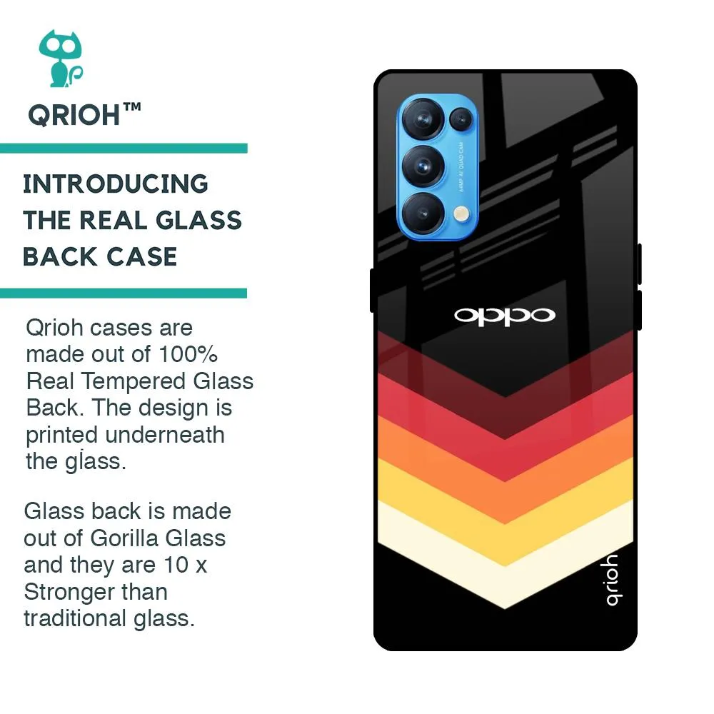 Abstract Arrow Pattern Glass Case For Oppo Reno5 Pro