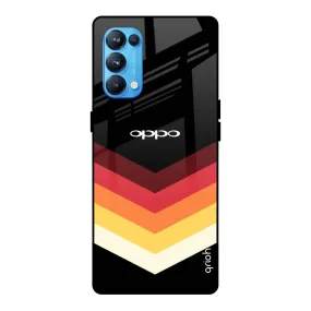 Abstract Arrow Pattern Glass Case For Oppo Reno5 Pro