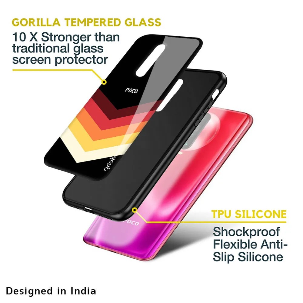 Abstract Arrow Pattern Glass Case For Poco X4 Pro 5G