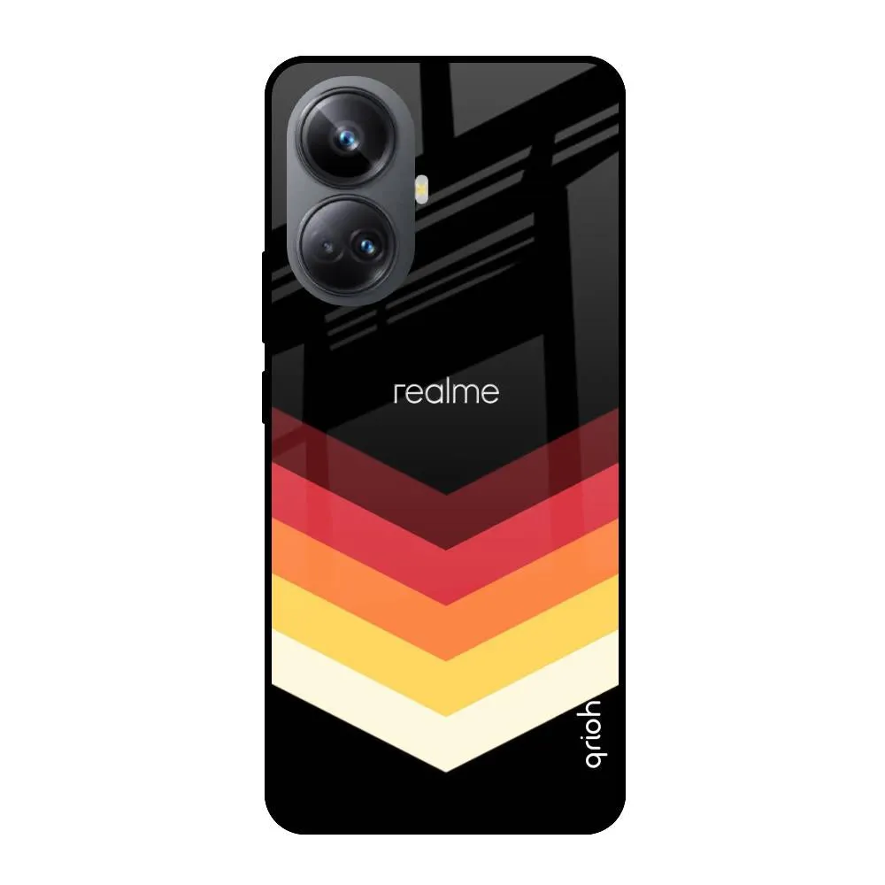Abstract Arrow Pattern Glass Case For Realme 10 Pro Plus 5G