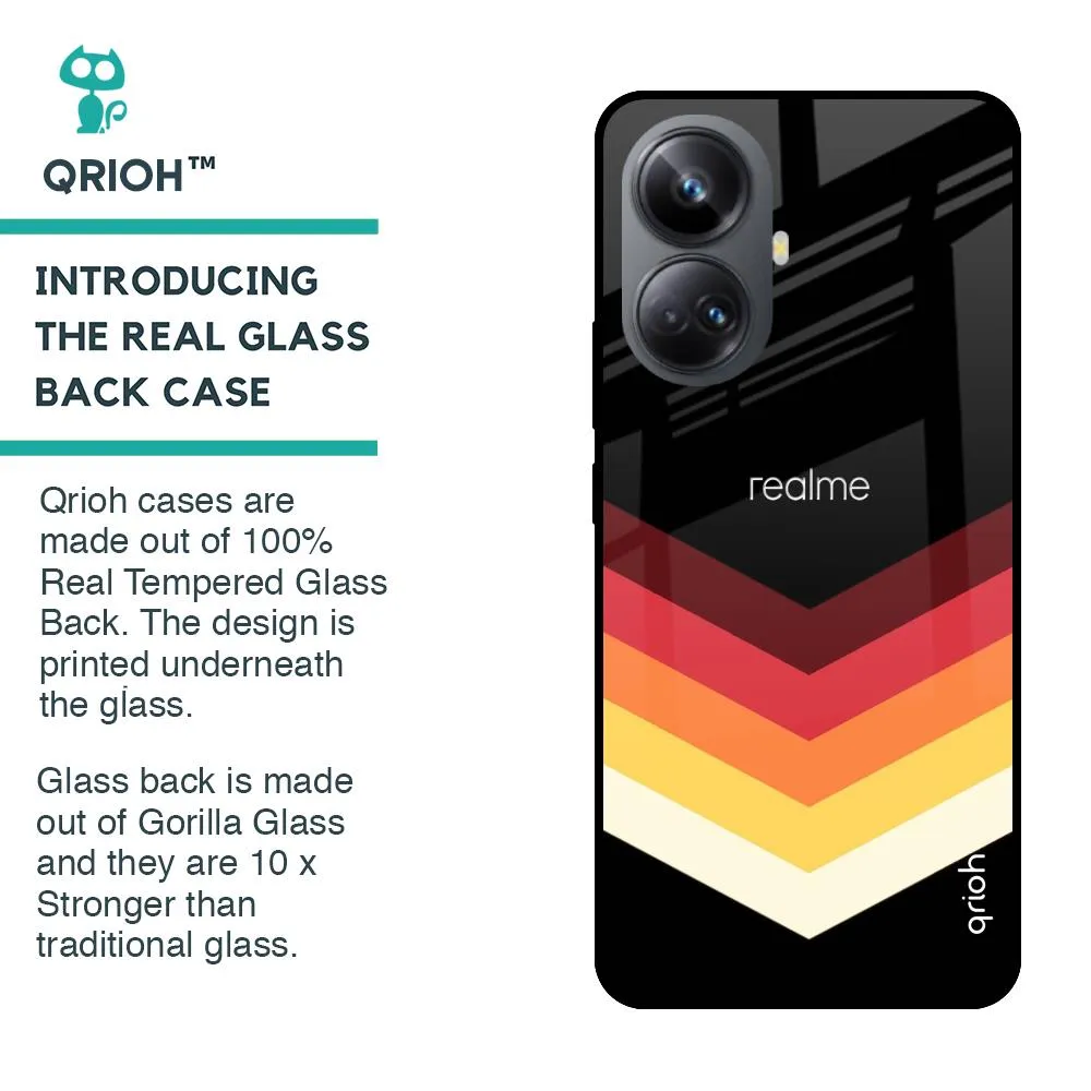 Abstract Arrow Pattern Glass Case For Realme 10 Pro Plus 5G