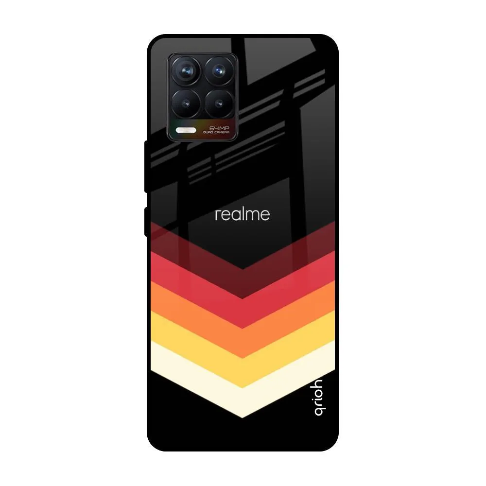 Abstract Arrow Pattern Glass Case For Realme 8 Pro